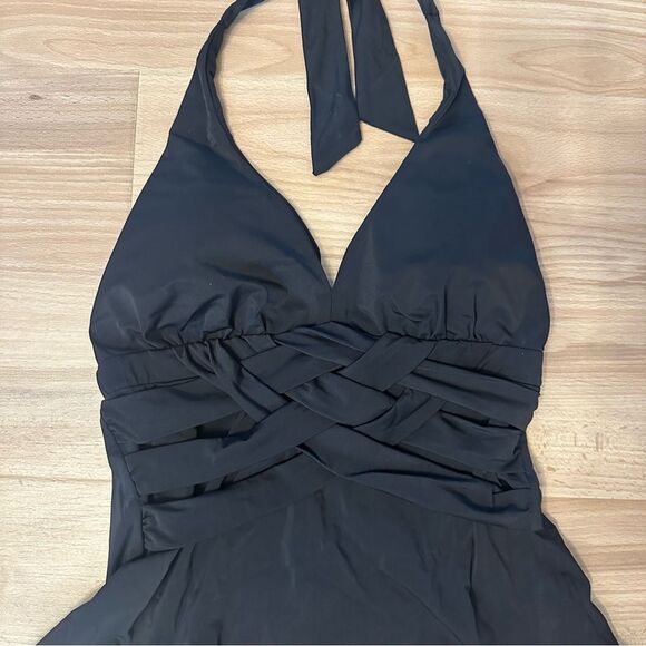SPANX Halter Swim Top Classic Black Swimwear - Picture 2 of 5
